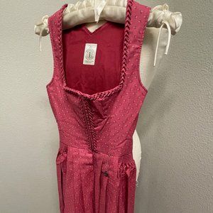Vintage Original Tostmann Trachten Dirndl German Oktoberfest Pink Dress 34
